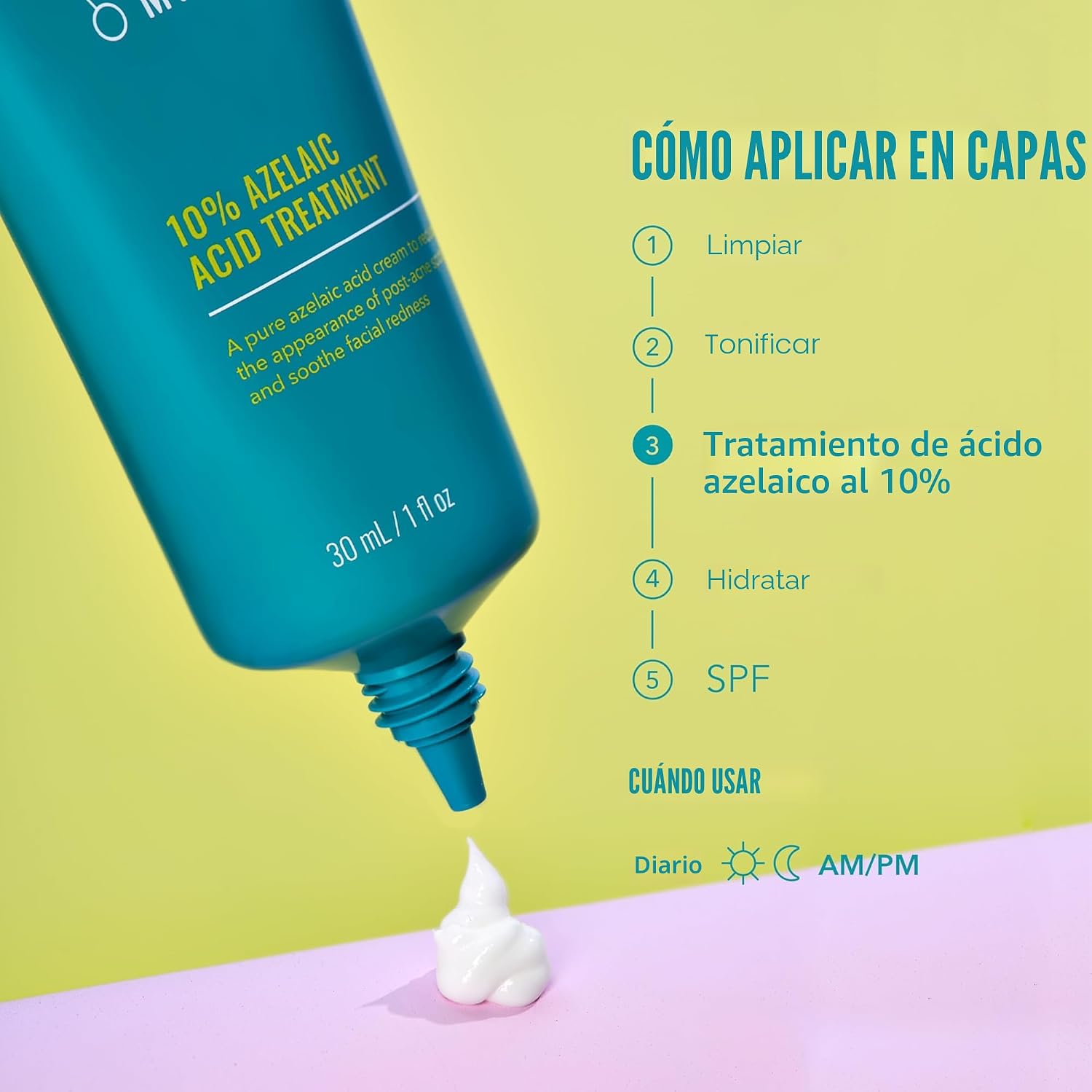GOOD MOLECULES TRATAMIENTO DE 10% DE ÁCIDO AZELAICO PARA LA CARA FÓRMULA CALMANTE PARA EL ENROJECIMIENTO FACIAL Y EL TONO - 7