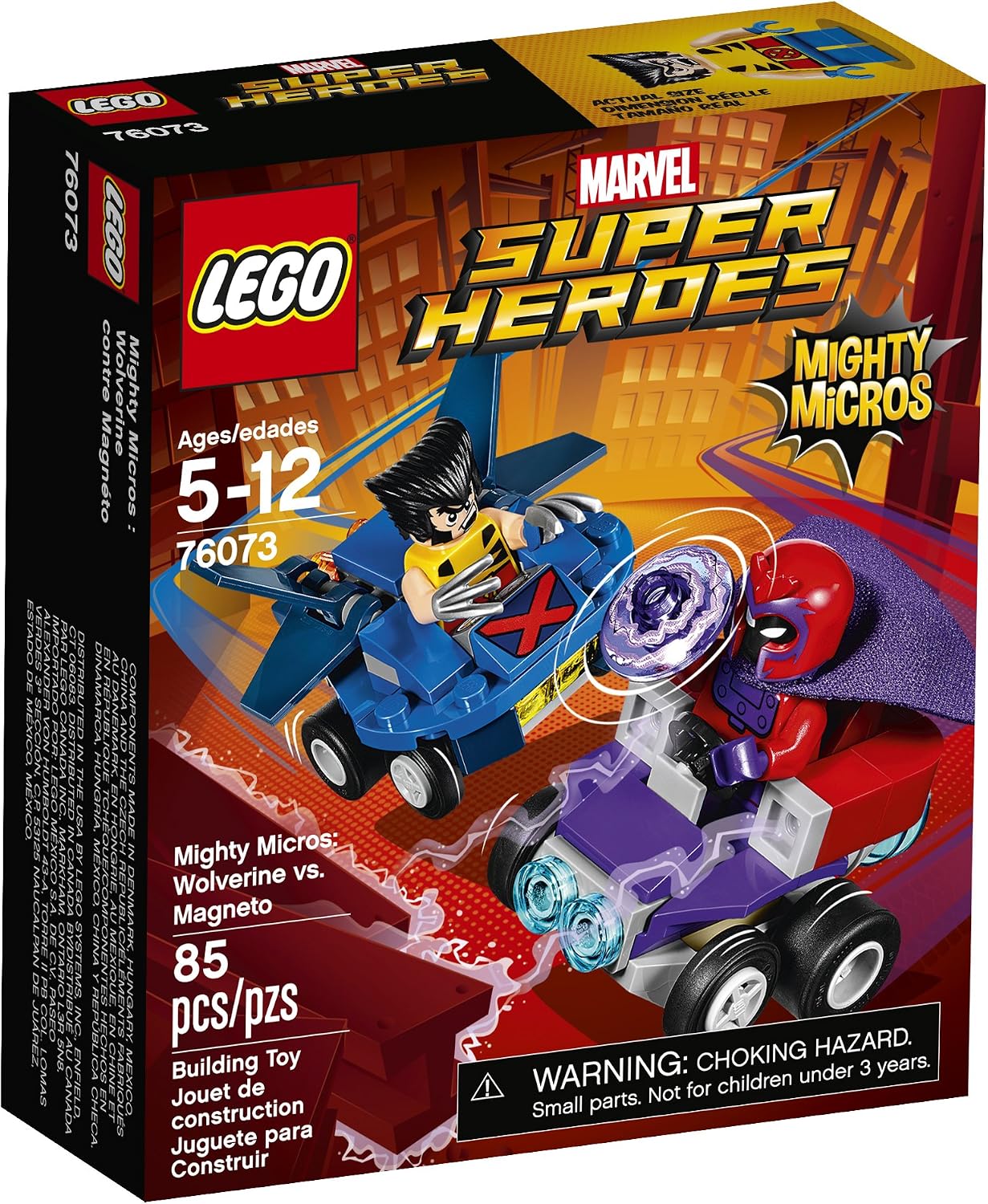 LEGO SUPER HÉROES MIGHTY MICROS: WOLVERINE VS. MAGNETO 76073 JUEGO DE CONSTRUCCIÓN - 1