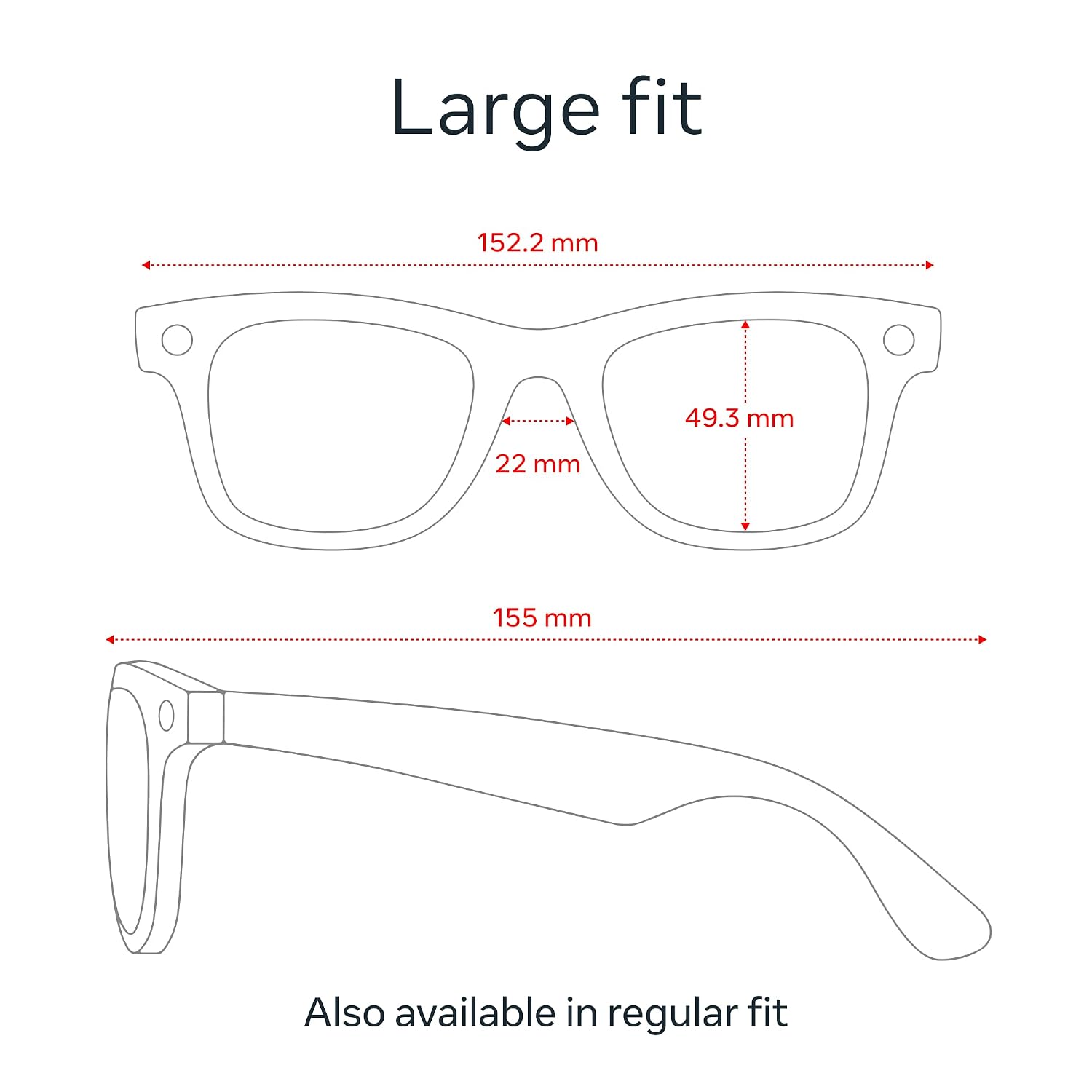 RAY-BAN META GEN 1 , WAYFARER, LARGE MATTE BLACK SMART AI GLASSES FOR MEN, WOMEN 12 MP CAMERA, OPEN-EAR SPEAKERS, VIDEO - 7