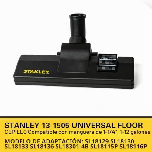 STANLEY 13-1505 CEPILLO UNIVERSAL PARA ASPIRADORAS HÚMEDAS/SECAS CON UNA MANGUERA DE 1.25 - 7