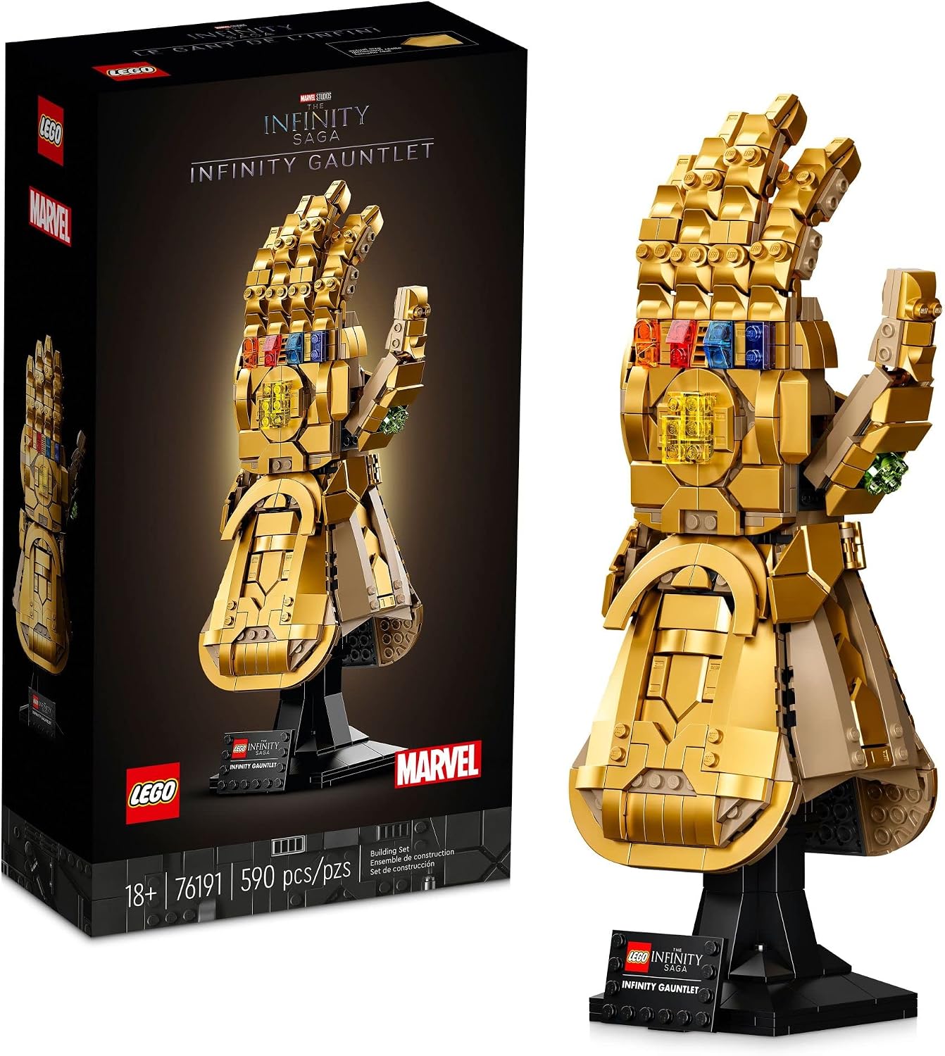 LEGO MARVEL INFINITY 76191 - JUEGO DE GUANTES COLECCIONABLES DE THANOS CON PIEDRAS DEL INFINITO, JUEGO DE CONSTRUCCIÓN, IDEA - 1