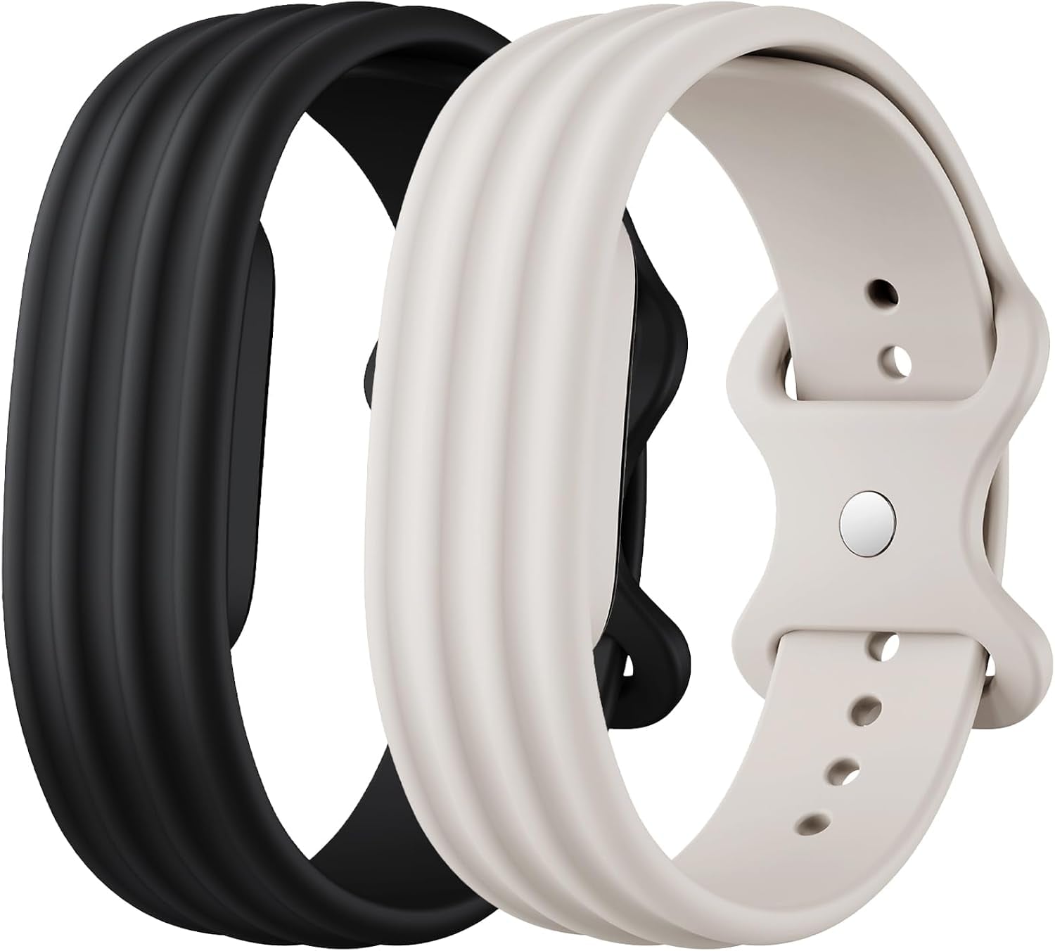 PAQUETE DE 2 BANDAS DEPORTIVAS DE SILICONA COMPATIBLES CON GOOGLE FITBIT AIR RASTREADOR DE ACTIVIDAD SIN PANTALLA, CORREA - 1