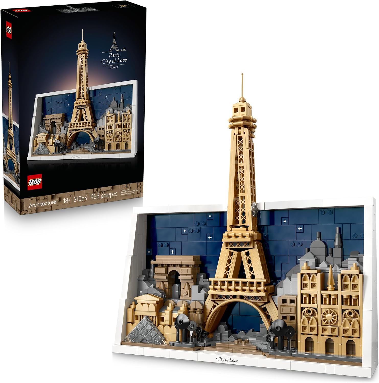 LEGO ARCHITECTURE PARÍS JUEGO DE CONSTRUCCIÓN DE LA CIUDAD DEL AMOR PARA ADULTOS - DECORACIÓN DIY PARA OFICINA O DORMITORIO - 1