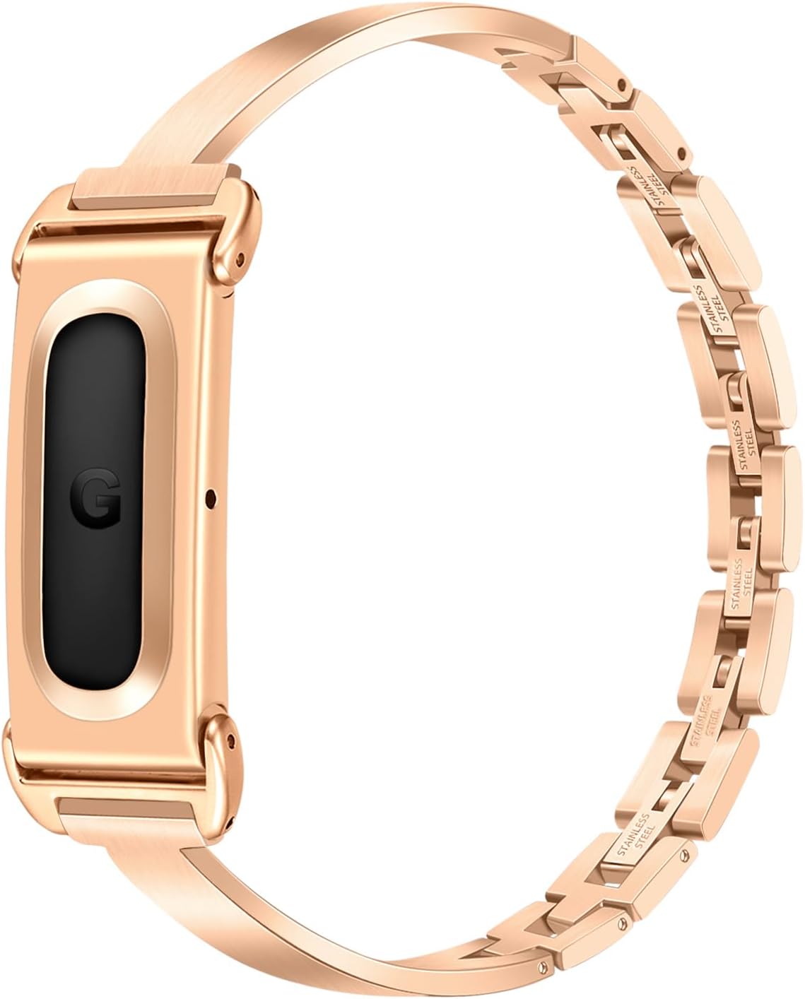 UNOXIENTO CORREA DELGADA DE ACERO INOXIDABLE PARA MUJER, PULSERA DE JOYERÍA PARA GOOGLE FITBIT AIR SIN RASTREADOR - 1
