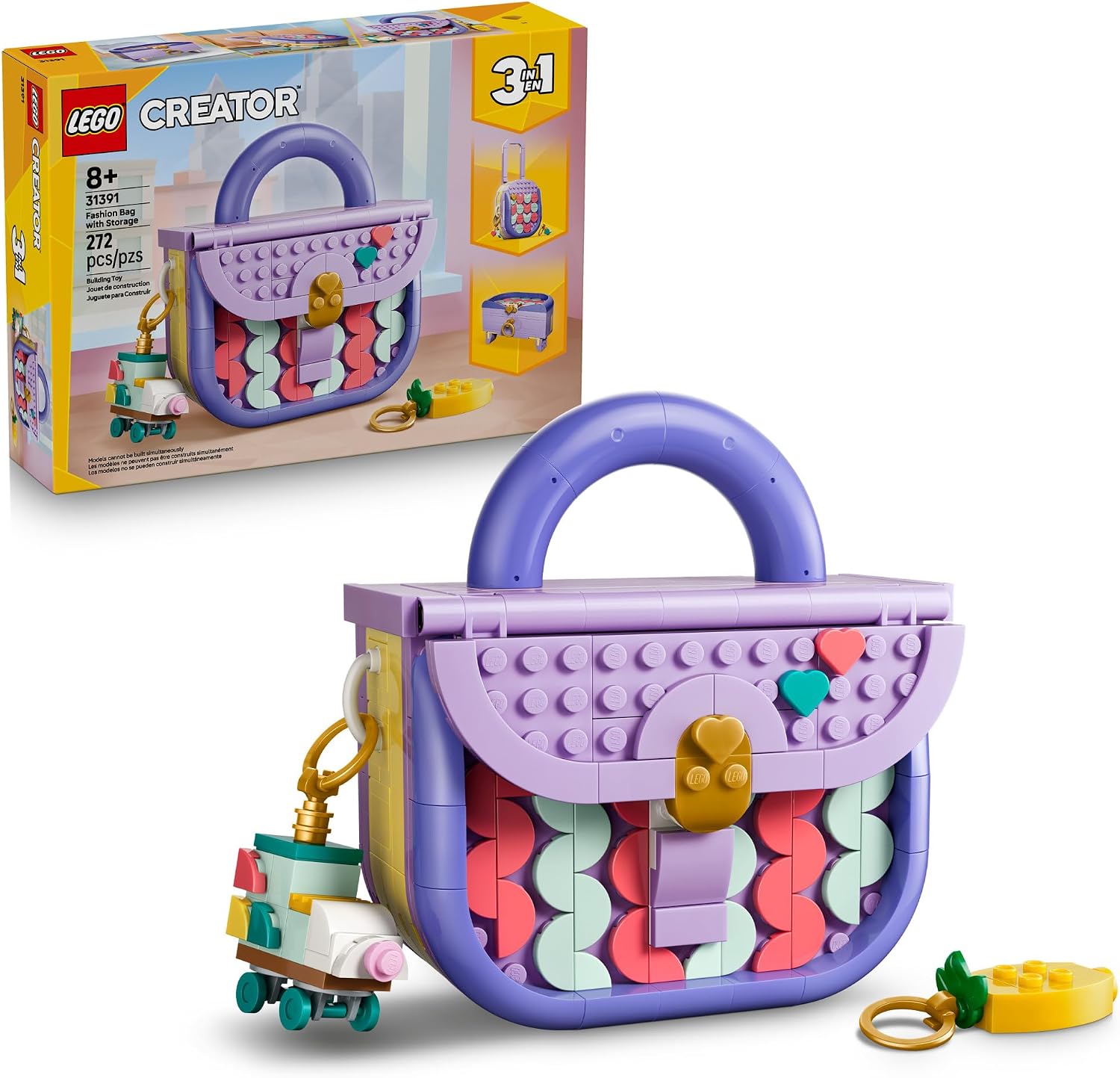 LEGO CREATOR 3 IN 1 ART FASHION BAG WITH STORAGE 31391 - 1