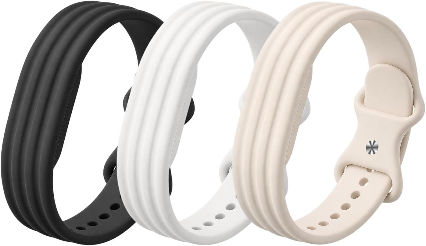 PAQUETE DE 3 CORREAS DE SILICONA DEPORTIVAS COMPATIBLES CON GOOGLE FITBIT AIR, SUAVE, TRANSPIRABLE, IMPERMEABLE, - 1