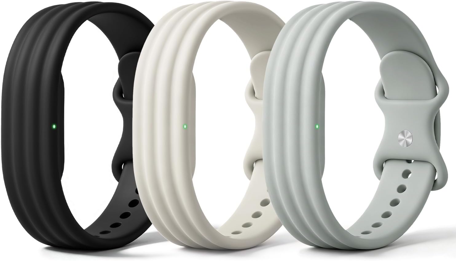 PAQUETE DE 3 BANDAS DE SILICONA COMPATIBLES CON GOOGLE FITBIT AIR BAND - 1