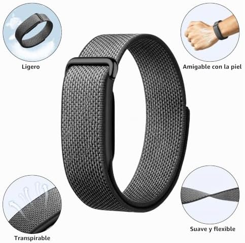 CORREA COMPATIBLE CON GOOGLE FITBIT AIR BAND PARA MUJERES Y HOMBRES, CORREA DE MUÑECA DE REPUESTO TRANSPIRABLE DE NAILON - 7