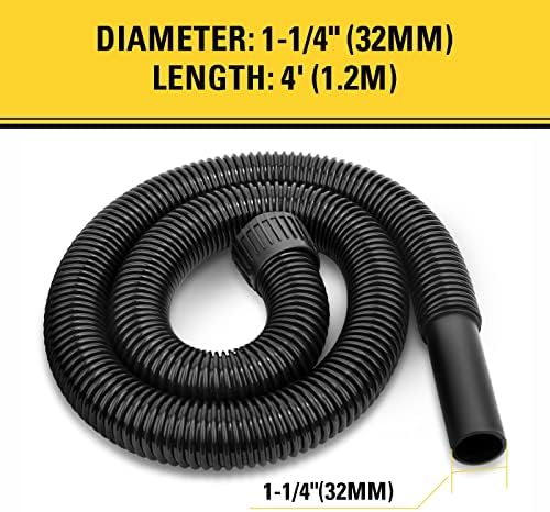 STANLEY 25-1203 MANGUERA DE VACÍO HÚMEDO Y SECO DE 1-1/4 PULGADAS, 4 PIES PARA ASPIRADORAS HÚMEDAS/SECAS DE 1-2 GALONES, - 7