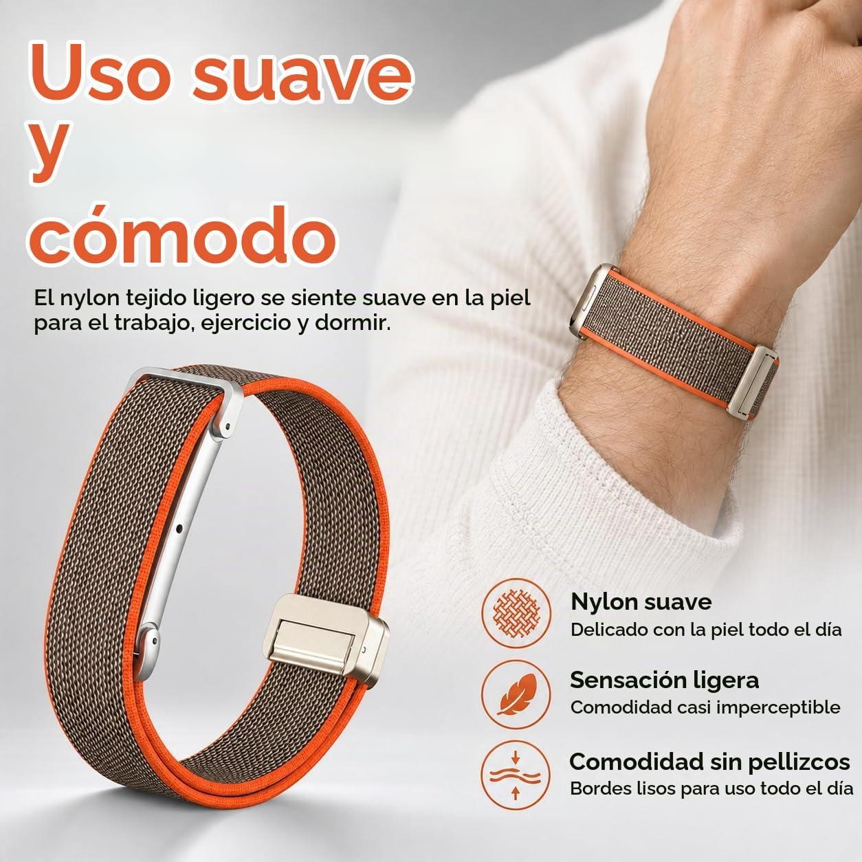 BANDA DE NAILON PARA GOOGLE FITBIT AIR CON CIERRE MAGNÉTICO - 5