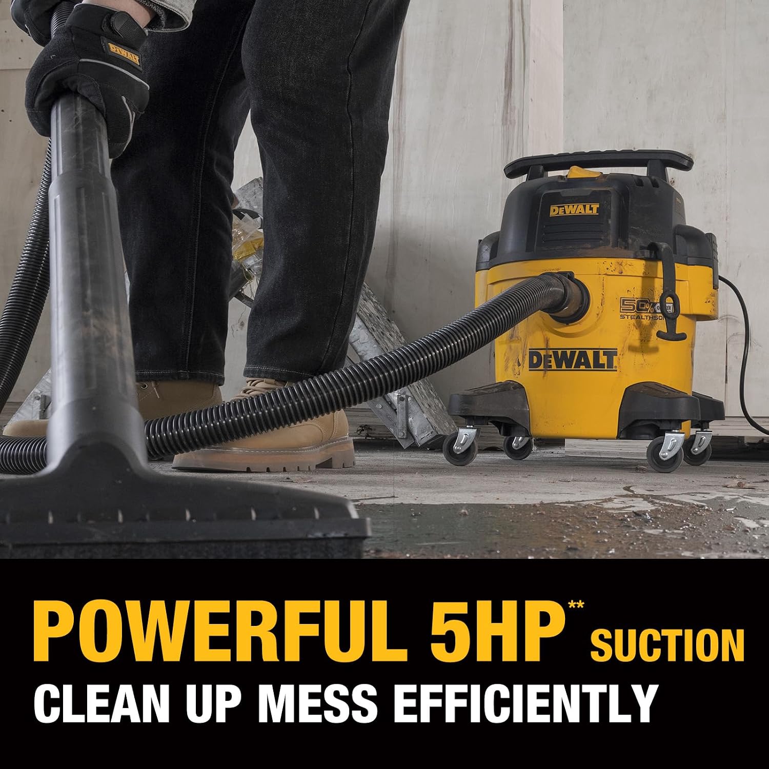 DEWALT STEALTHSONIC DXV06P-QT - ASPIRADORA DE TIENDA EN SECO Y HÚMEDO DE 6 GALONES, ASPIRADORA ULTRA SILENCIOSA CON POTENTE - 2