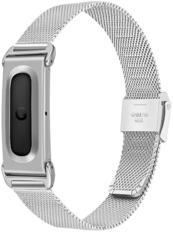 UNOXIENTO CORREA DE MALLA DE ACERO INOXIDABLE CON MARCO PARA GOOGLE FITBIT AIR SIN RASTREADOR - 7