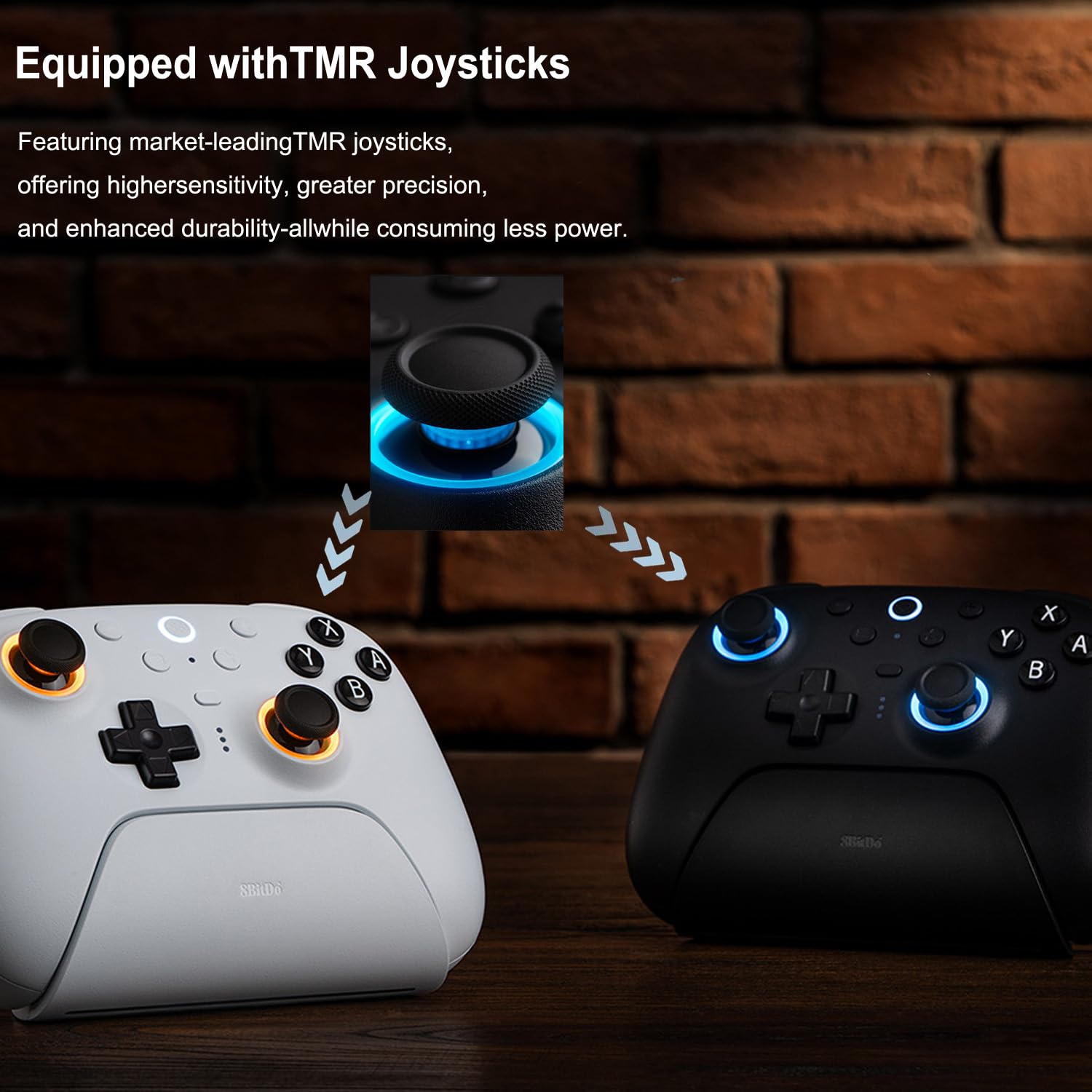8BITDO ULTIMATE 2 CONTROLADOR BLUETOOTH CON JOYSTICKS TMR PARA SWITCH, PC CON WINDOWS, CONTROLADOR DE JUEGOS - 2