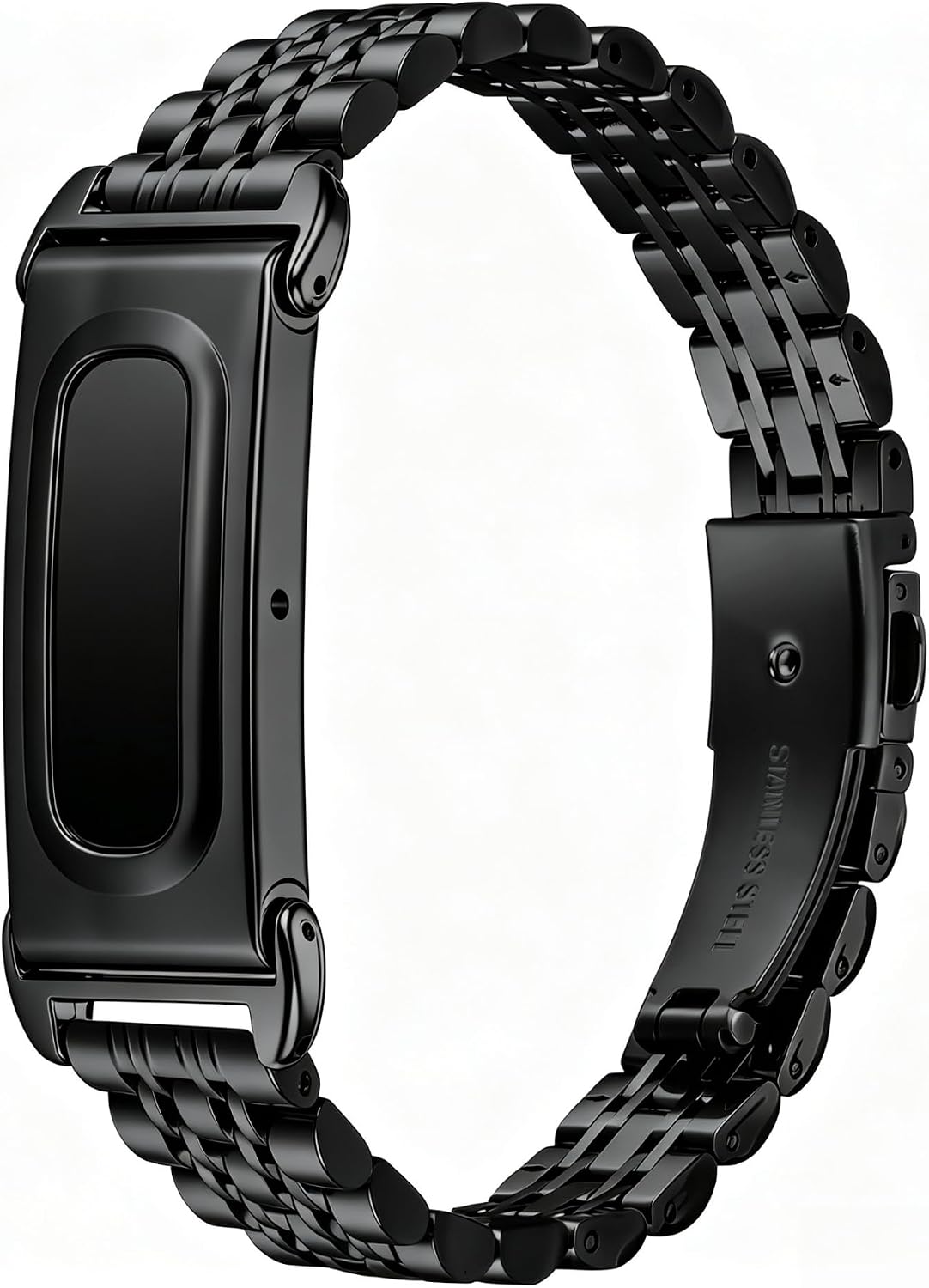 STAINLESS STEEL WATCH BAND COMPATIBLE WITH GOOGLE FITBIT AIR, ADJUSTABLE REPLACEMENT METAL BRACELET STRAP WITH DUAL - 1