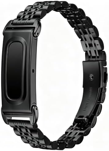STAINLESS STEEL WATCH BAND COMPATIBLE WITH GOOGLE FITBIT AIR, ADJUSTABLE REPLACEMENT METAL BRACELET STRAP WITH DUAL - 7