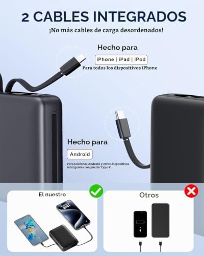 CARGADOR PORTÁTIL 50000MAH, PD22.5W BANCO DE ENERGÍA DE CARGA RÁPIDA - 7