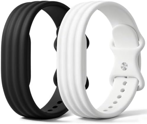 PAQUETE DE 2 BANDAS DE SILICONA COMPATIBLES CON GOOGLE FITBIT AIR ACTIVE BAND, CORREAS DEPORTIVAS SUAVES Y TRANSPIRABLES - 7