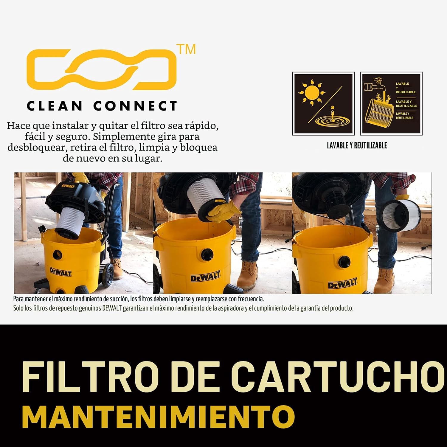 DEWALT ASPIRADORA DE TALLER STEALTHSONIC DE 10 GALONES PARA HÚMEDO Y SECO, ASPIRADORA DE ACERO INOXIDABLE RESISTENTE DE 5 - 7