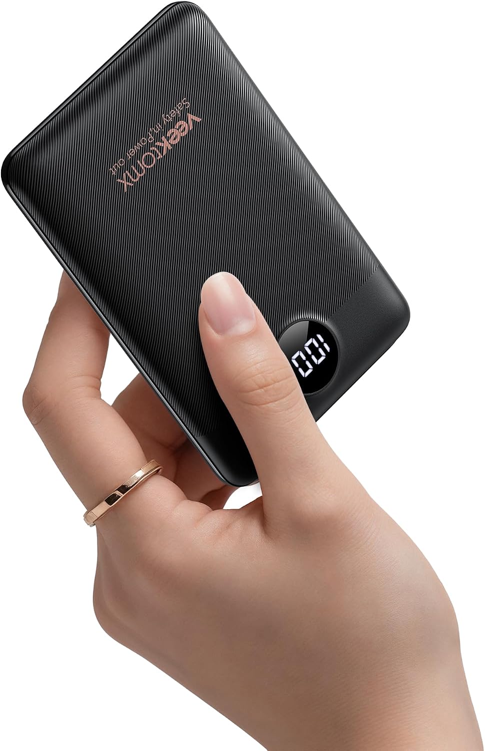 CARGADOR PORTÁTIL 10000MAH, BANCO DE ENERGÍA ULTRA DELGADO DE CARGA RÁPIDA NEGRO - 1