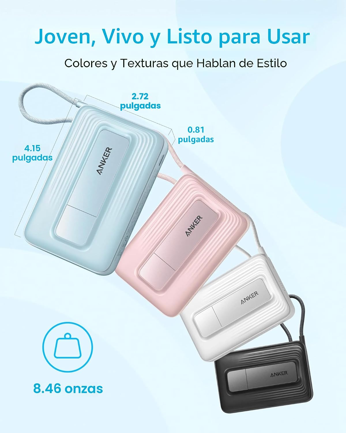 ANKER ZOLO - BANCO DE ENERGÍA MAGNÉTICO, CARGADOR PORTÁTIL INALÁMBRICO DE 10,000 MAH CON CARGA RÁPIDA MÁXIMA DE 30 W, - 2