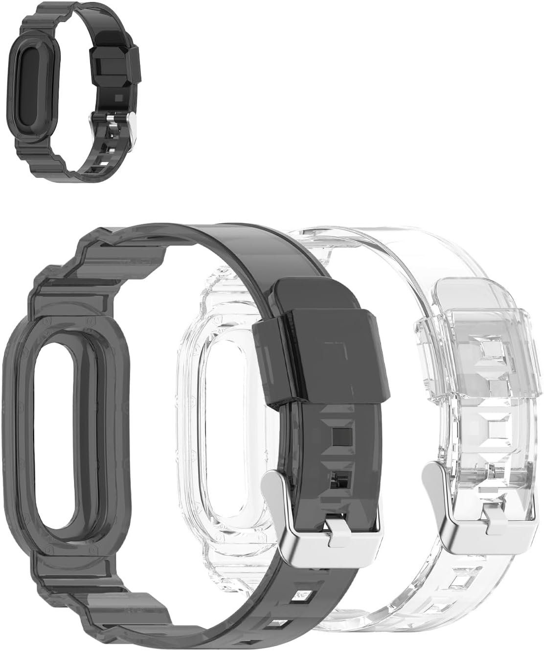 PAQUETE DE 2 CORREA DE RELOJ INTELIGENTE GOOGLE FITBIT AIR, CORREA DEPORTIVA DE TPU DE REPUESTO PARA GOOGLE FITBIT AIR SMART - 1
