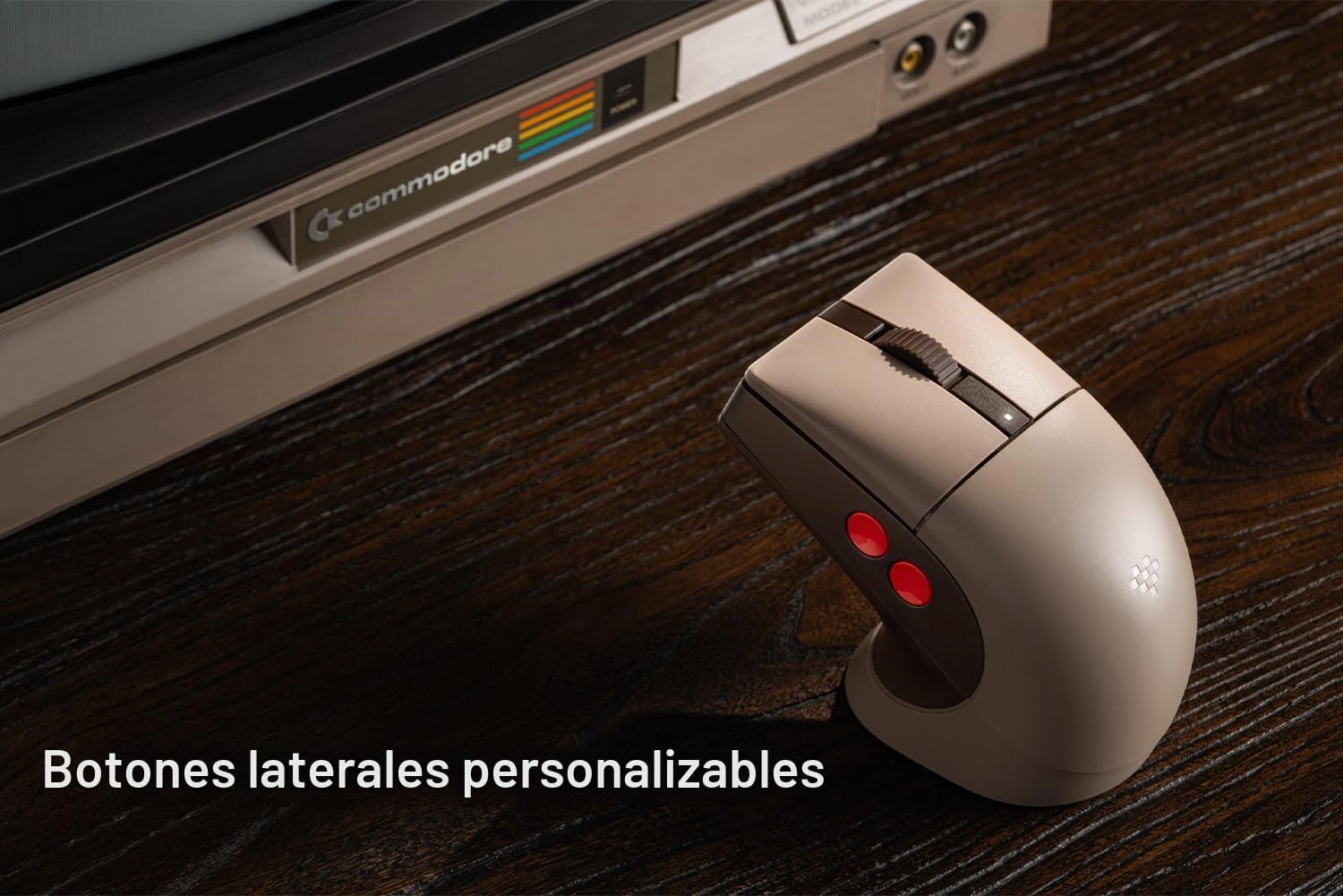 8BITDO RATÓN RETRO R8 CON BASE DE CARGA - EDICIÓN C64 - 4