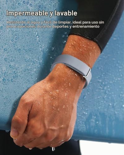 CORREA COMPATIBLE CON GOOGLE FITBIT AIR MONITOR DE ACTIVIDAD SIN PANTALLA, CORREA DE REPUESTO DE SILICONA SUAVE, PULSERA - 7
