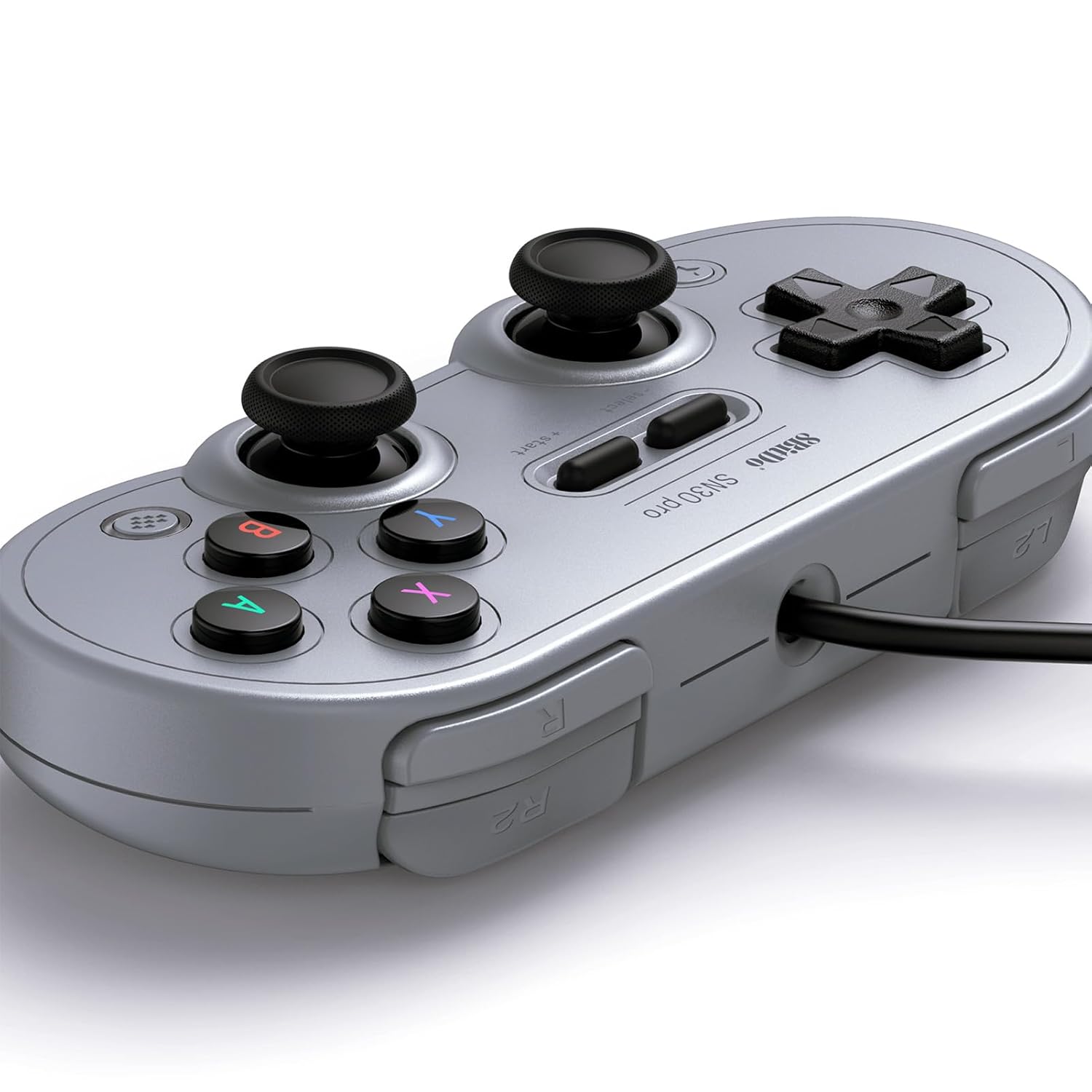 8BITDO SN30 PRO USB WIRED CONTROLLER RETRO CLASSIC GAMEPAD FOR SWITCH, PC WINDOWS Y RASPBERRY PI GRAY EDITION - 2