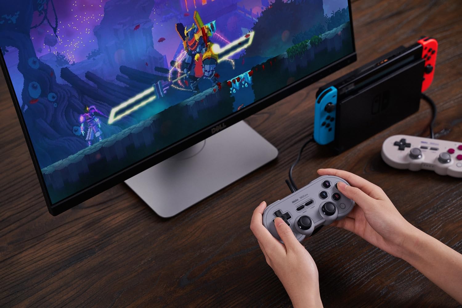 8BITDO SN30 PRO USB WIRED CONTROLLER RETRO CLASSIC GAMEPAD FOR SWITCH, PC WINDOWS Y RASPBERRY PI GRAY EDITION - 4