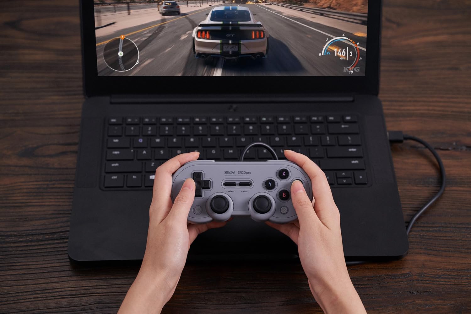 8BITDO SN30 PRO USB WIRED CONTROLLER RETRO CLASSIC GAMEPAD FOR SWITCH, PC WINDOWS Y RASPBERRY PI GRAY EDITION - 6
