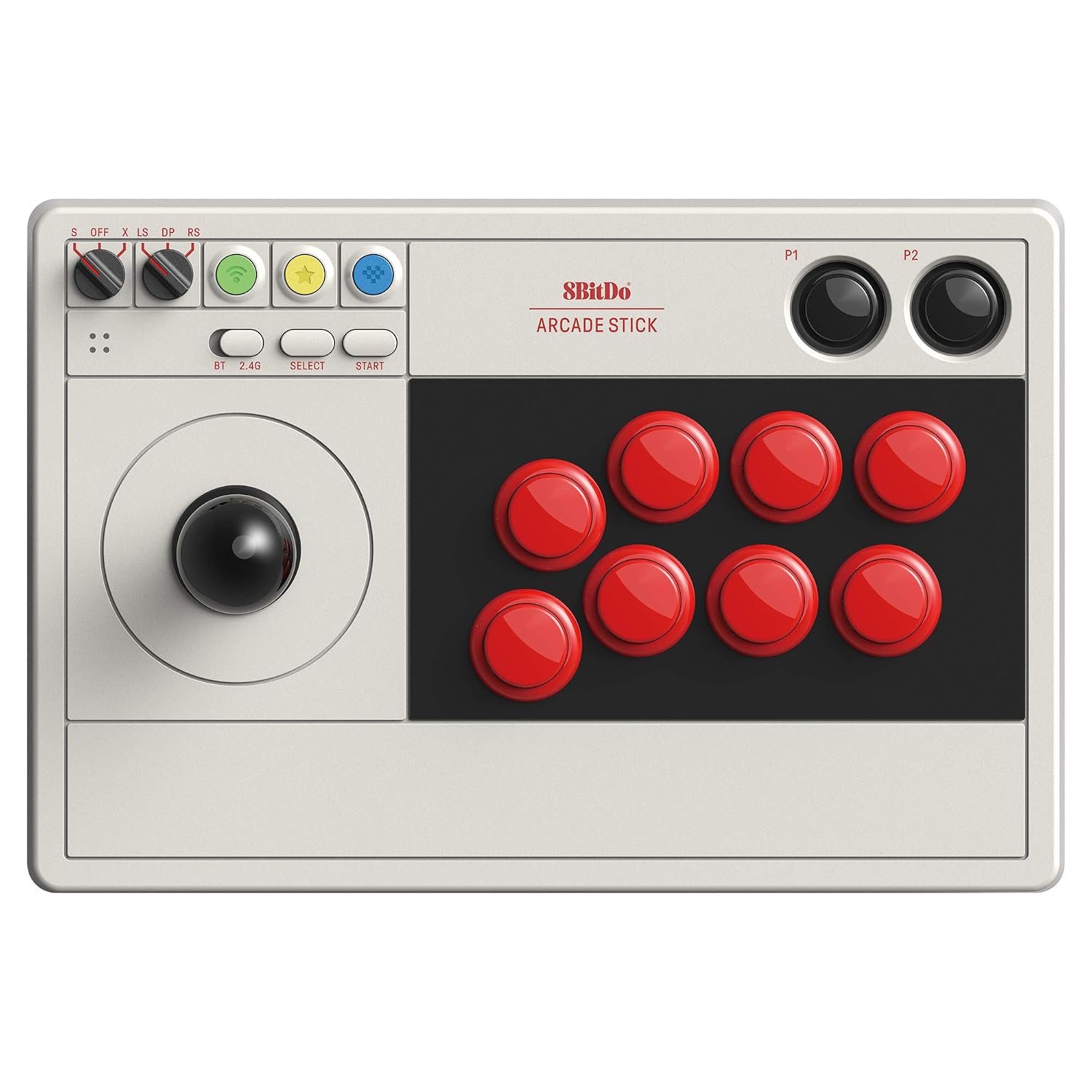 8BITDO ARCADE STICK FOR SWITCH Y WINDOWS, ARCADE FIGHT STICK SUPPORT WIRELESS BLUETOOTH, 2.4G RECEIVER AND WIRED CONNECTION - 2