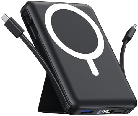 CARGADOR PORTÁTIL MAGSAFE, BANCO DE ENERGÍA MAGNÉTICO DE 10000 MAH CON PANTALLA LED DE CARGA RÁPIDA PD USB-C DE 20 W - 7