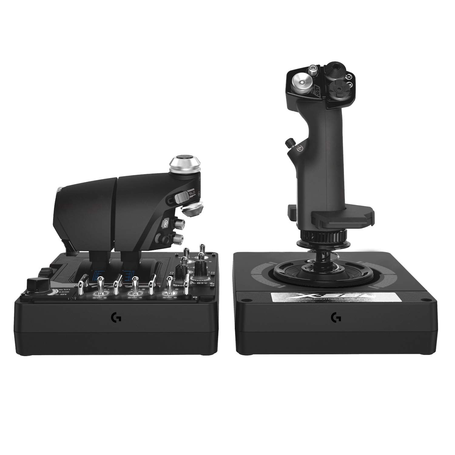 LOGITECH G X56 H.O.T.A.S - CONTROLADOR DE JUEGO DE SIMULADOR DE VUELO DE ACELERADOR Y JOYSTICK, 4 OPCIONES DE RESORTE, 189 - 1