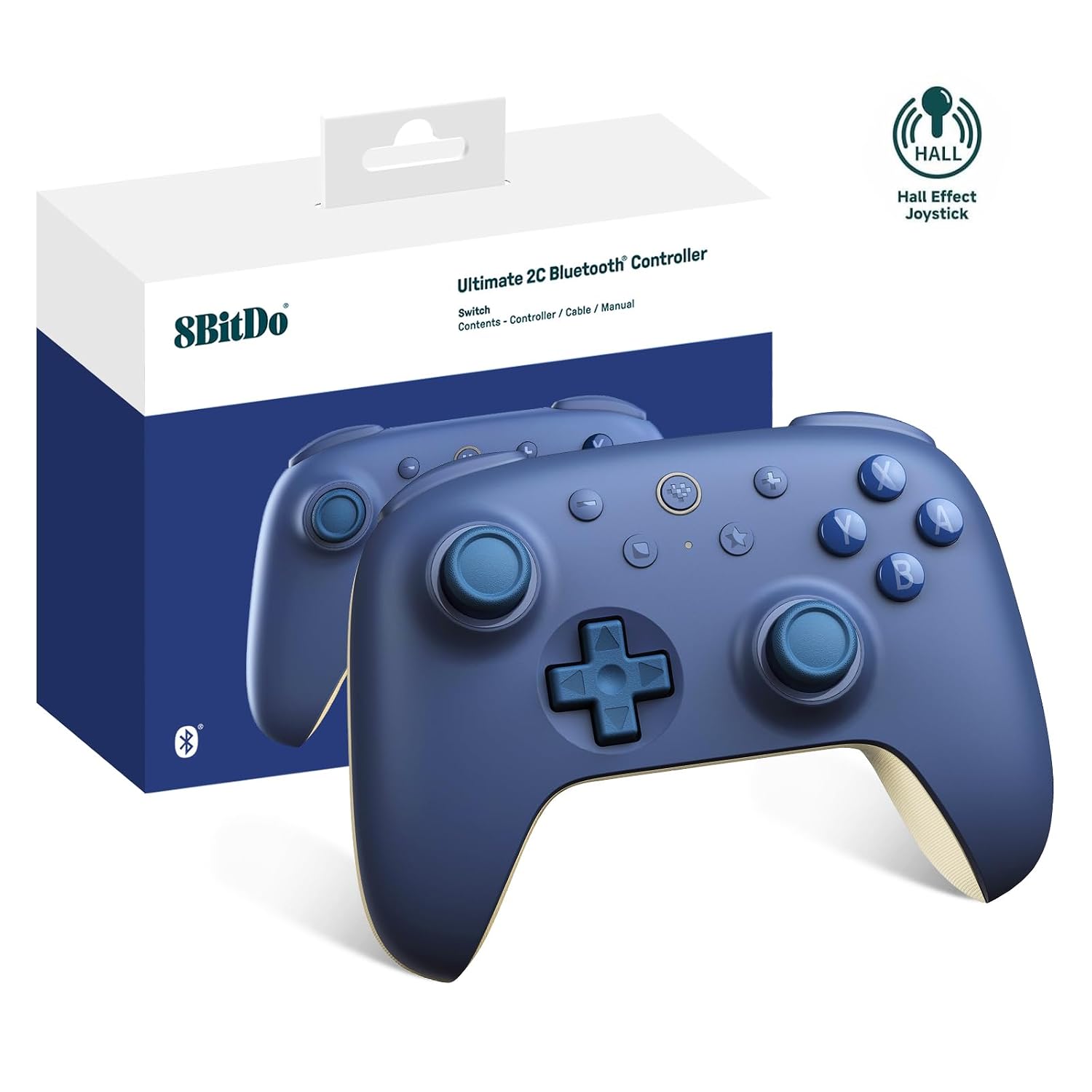 8BITDO ULTIMATE 2C BLUETOOTH CONTROLLER HALL EFFECT JOYSTICK UPDATE - FOR SWITCH/SWITCH 2, WITH REMAPPABLE L4/R4 BUMPERS, - 1