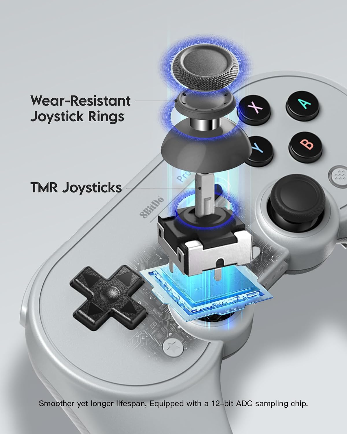8BITDO PRO 3 BLUETOOTH CONTROLLER FOR SWITCH/SWITCH 2 - TMR JOYSTICKS, SWAPPABLE ABXY BUTTONS, PRO BACK BUTTONS, CHARGING - 2