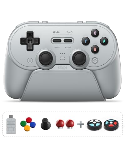 8BITDO PRO 3 BLUETOOTH CONTROLLER FOR SWITCH/SWITCH 2 - TMR JOYSTICKS, SWAPPABLE ABXY BUTTONS, PRO BACK BUTTONS, CHARGING - 7