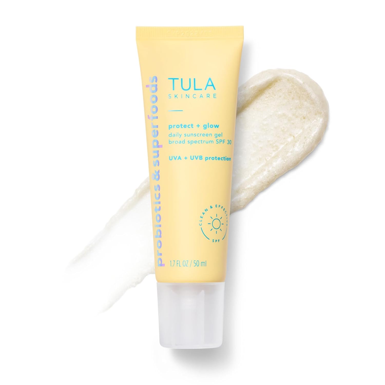 TULA SKIN CARE PROTECT BRILLO GLOW PROTECTOR SOLAR DIARIO - GEL, AMPLIO ESPECTRO SPF 30, CUIDADO DE LA PIEL PRIMERO, NO - 1
