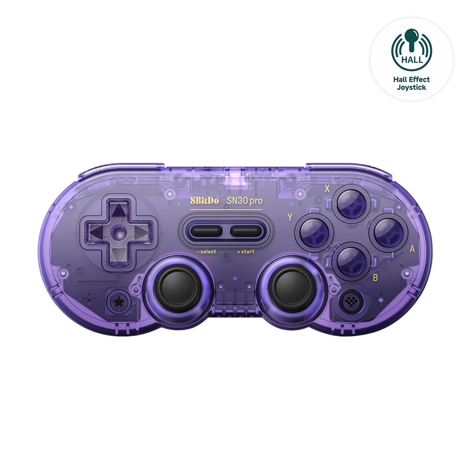 8BITDO SN30 PRO BLUETOOTH CONTROLLER FOR SWITCH1/2,WINDOWS, CRYSTAL PURPLE - 1