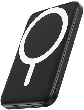 PODORU PARA MAGSAFE PAQUETE DE BATERÍAS, 5000 MAH BATERÍA EXTERNA MAGNÉTICA CON CABLE TIPO C 20 W PD CARGA RÁPIDA ENTRADA - 7