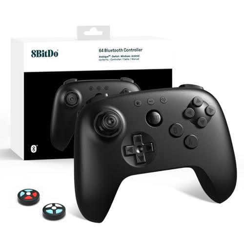 8BITDO 64 BLUETOOTH CONTROLLER WITH HALL EFFECT JOYSTICK BLACK - 7