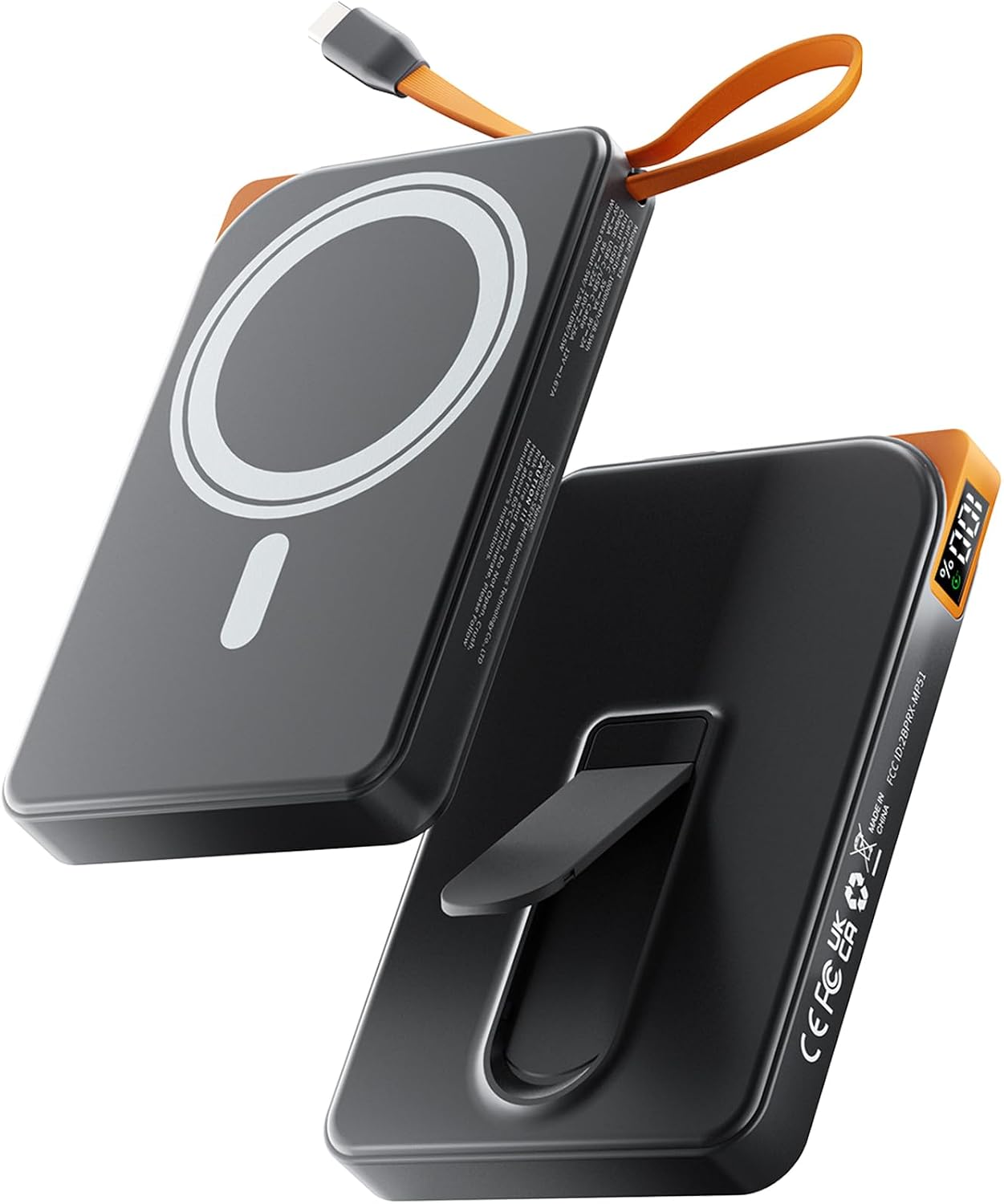 PARA PAQUETE DE BATERÍA MAGSAFE, CARGADOR PORTÁTIL MAGNÉTICO DE 10000MAH CON CABLE USB-C CARGA RÁPIDA DE 22.5W, SOPORTE - 1