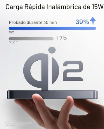IWALK CARGADOR PORTÁTIL MAGNÉTICO, BANCO DE ENERGÍA MAGNÉTICO DE 15W CON CERTIFICACIÓN QI2 CON PANTALLA LED, CARGA RÁPIDA PD - 7