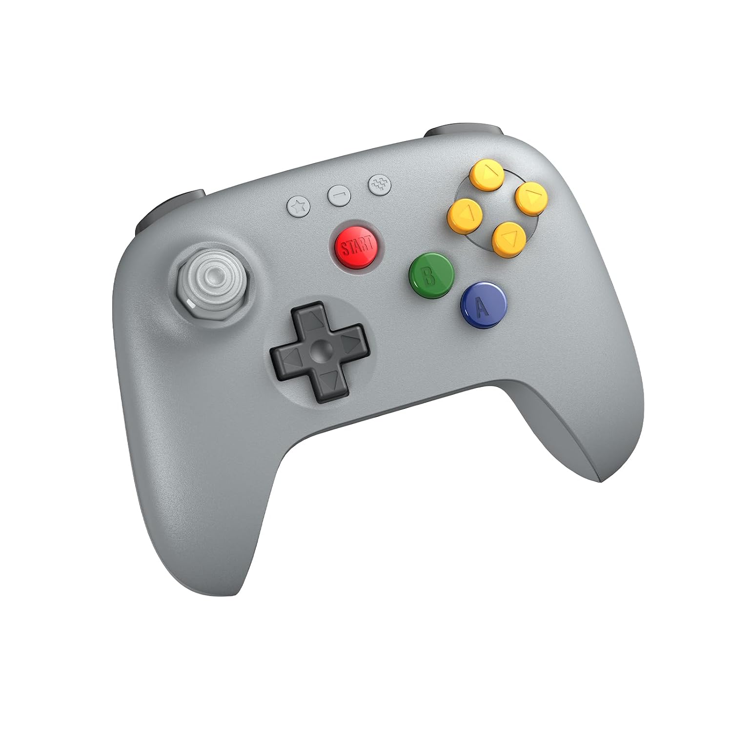 8BITDO 64 BLUETOOTH CONTROLLER FOR ANALOGUE 3D, SWITCH, SWITCH 2, WINDOWS, AND ANDROID GREY - 1
