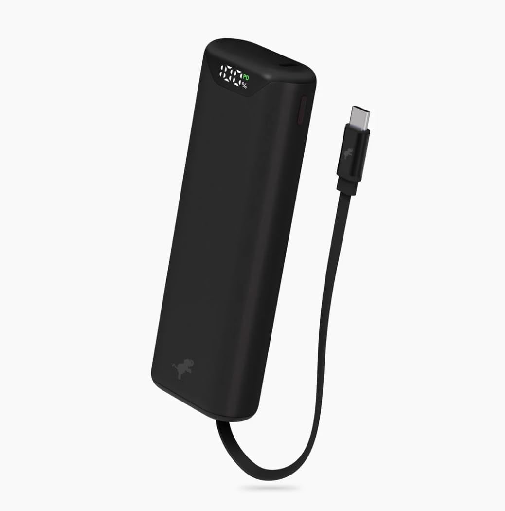 NIMBLE CHAMP STRETCH - CARGADOR PORTÁTIL CON CABLE USB-C RETRÁCTIL INTEGRADO, CARGADOR DE BATERÍA DE VIAJE DE 10,000 MAH, - 1