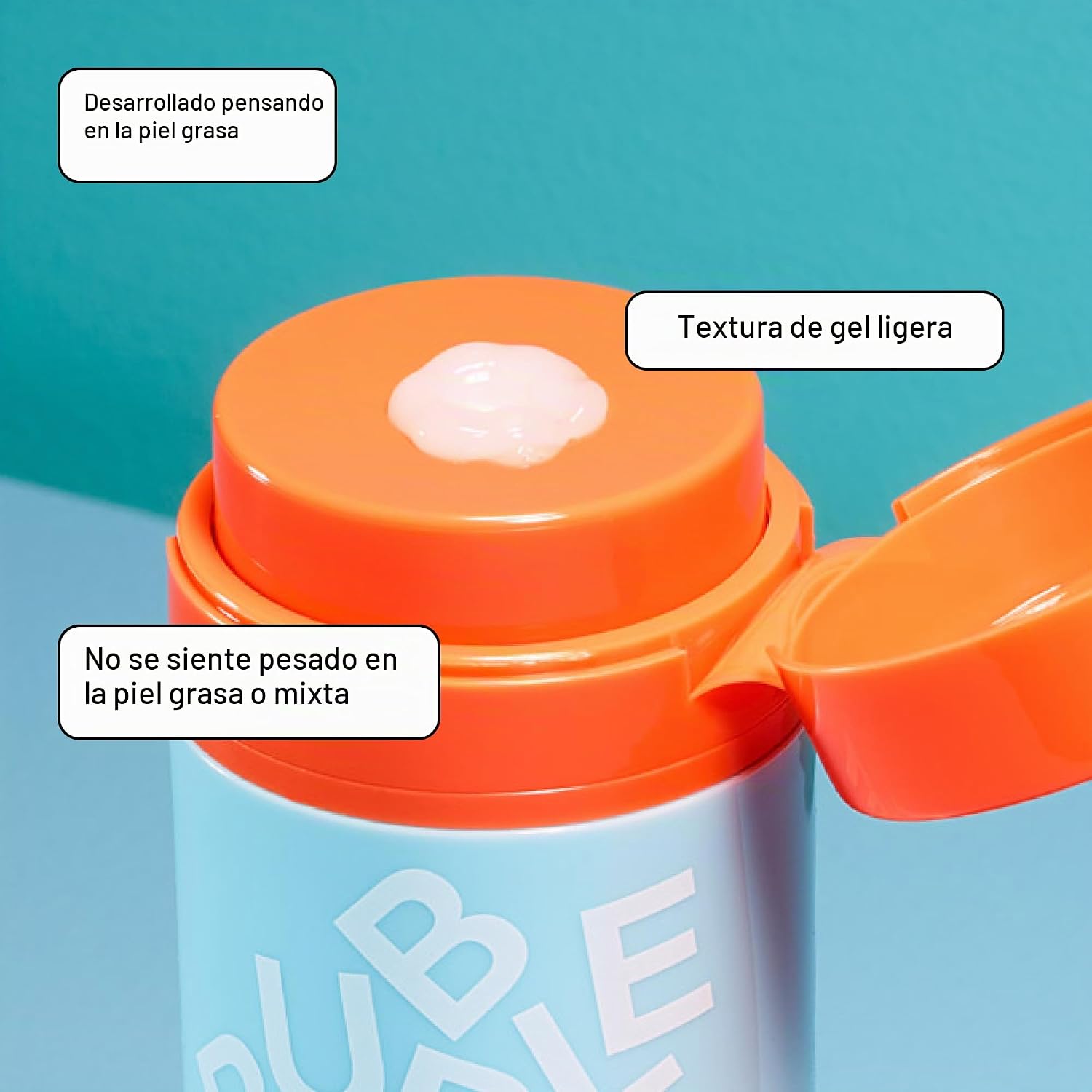 BUBBLE CUIDADO DE LA PIEL LEVEL UP GEL HIDRATANTE FACIAL PARA PIEL GRASA - LOCIÓN FACIAL EQUILIBRANTE HIDRATANTE - 3