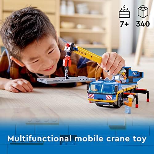 LEGO CITY GREAT VEHICLES 60324 - JUEGO DE CONSTRUCCIÓN DE CAMIÓN DE GRÚA MÓVIL, MODELO DE VEHÍCULO DE CONSTRUCCIÓN, CON 2 - 7