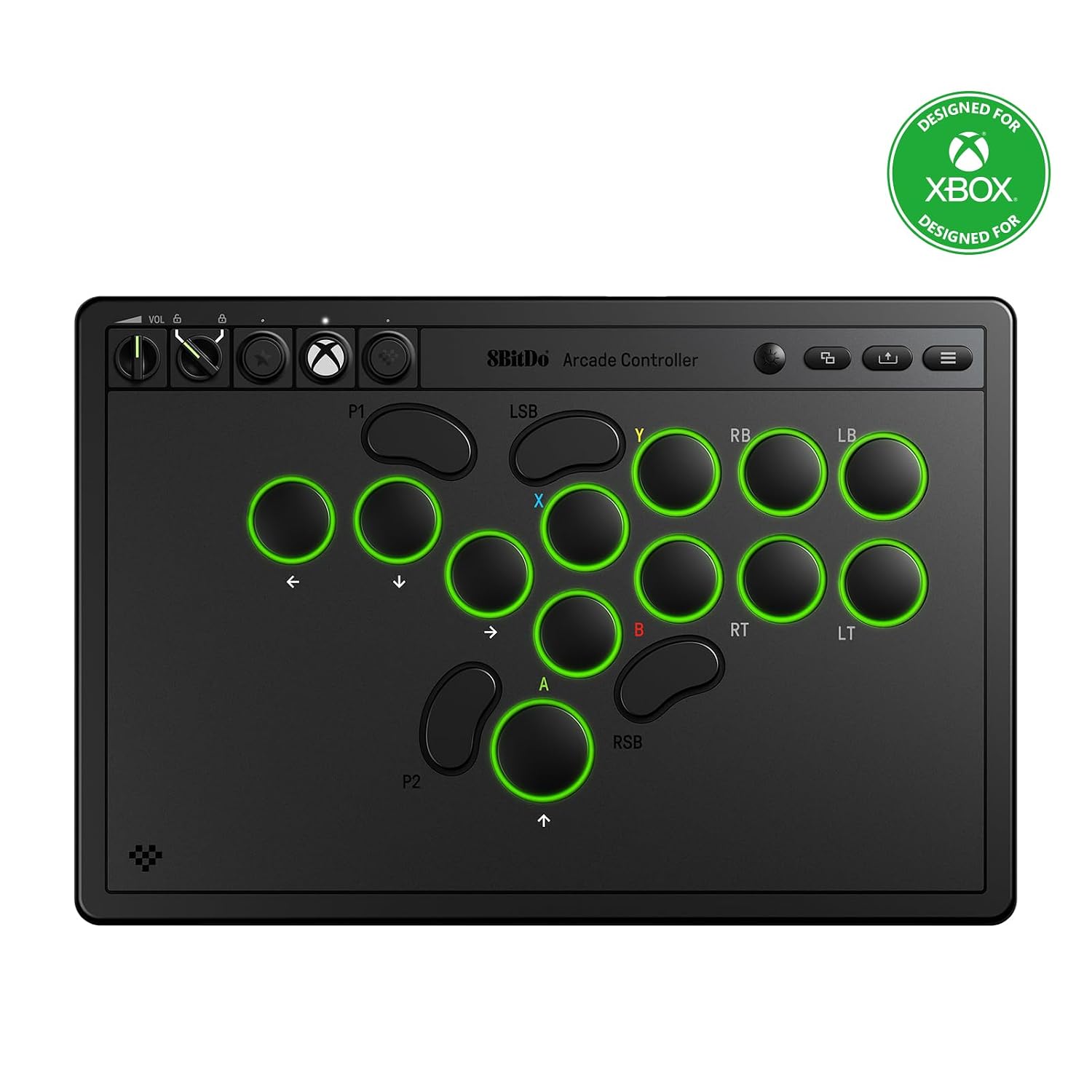 8BITDO ALL-BUTTON ARCADE CONTROLLER FOR XBOX SERIES X S, XBOX ONE Y PC, 2.4G WIRELESS, LOW-PROFILE MECHANICAL SWITCHES, - 1