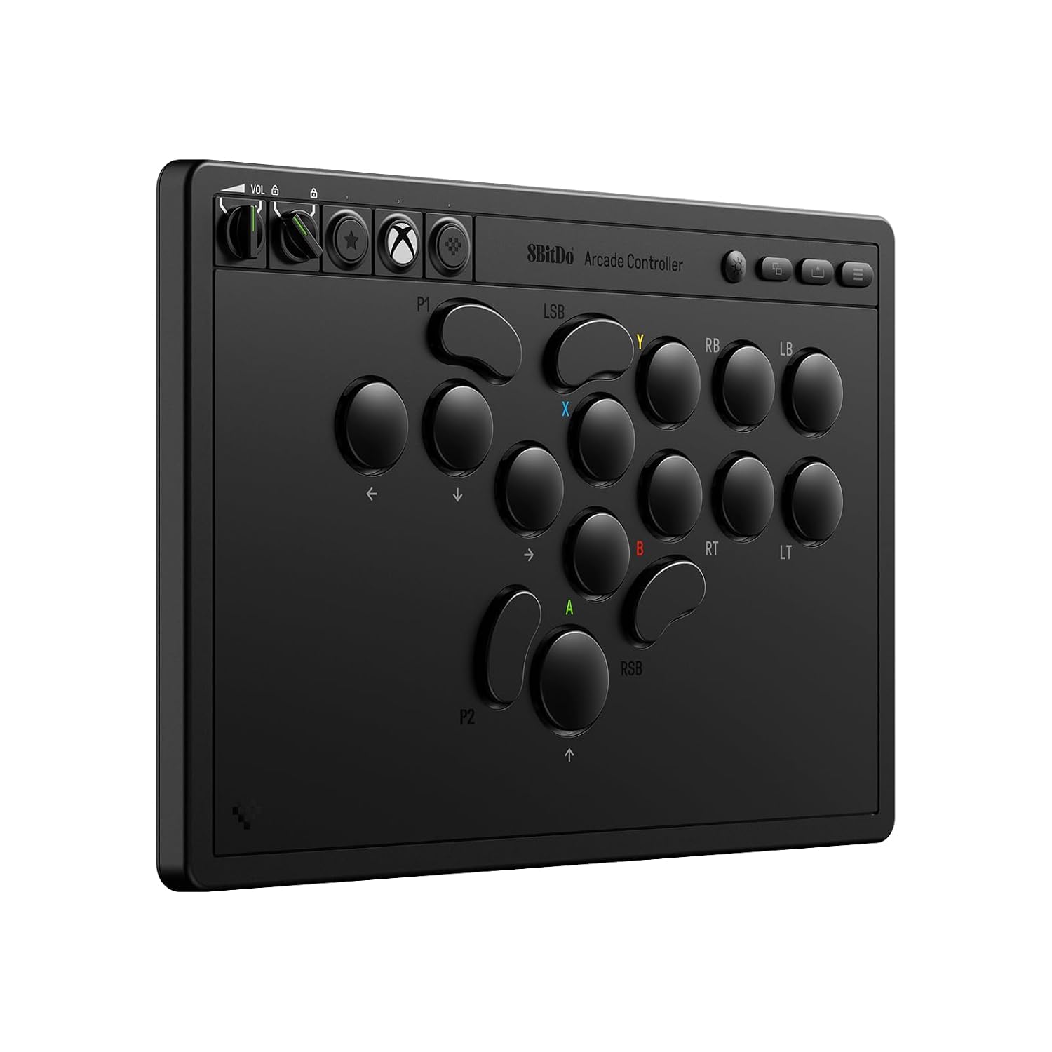 8BITDO ALL-BUTTON ARCADE CONTROLLER FOR XBOX SERIES X S, XBOX ONE Y PC, 2.4G WIRELESS, LOW-PROFILE MECHANICAL SWITCHES, - 2