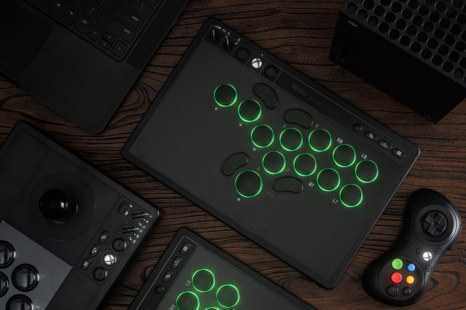 8BITDO ALL-BUTTON ARCADE CONTROLLER FOR XBOX SERIES X S, XBOX ONE Y PC, 2.4G WIRELESS, LOW-PROFILE MECHANICAL SWITCHES, - 7