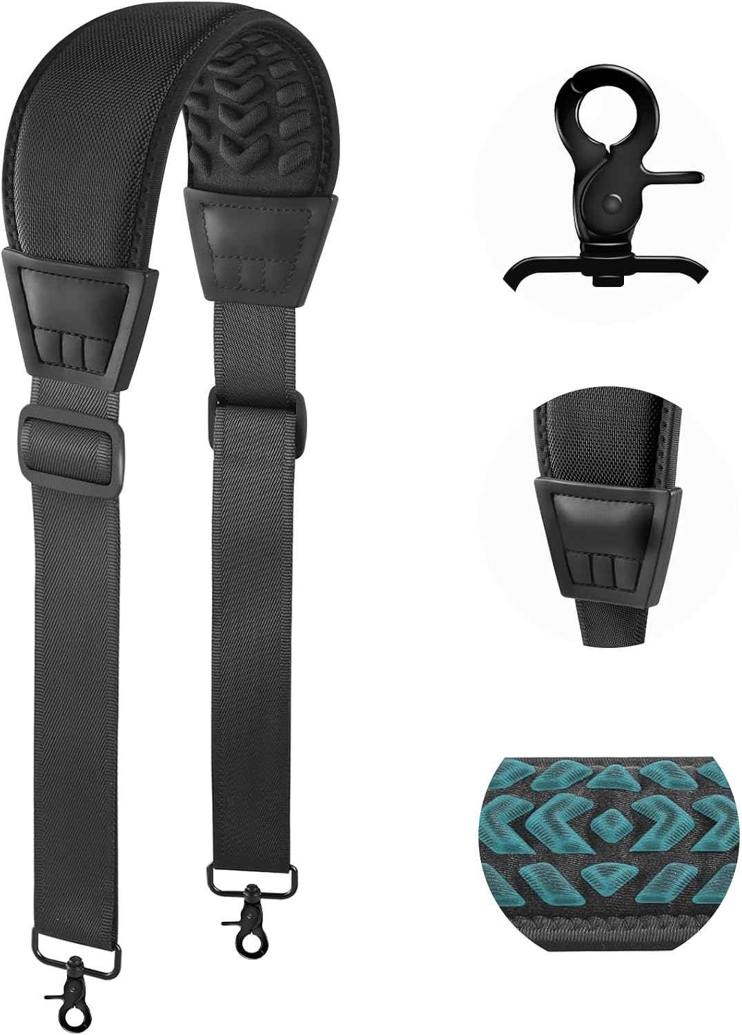 CORREA DE LONA 3D ULTRA CÓMODA CON COJÍN DE AIRE 3D, CORREA UNIVERSAL DE HOMBRO PARA LAPTOP DE 55 PULGADAS, CON HEBILLAS - 1